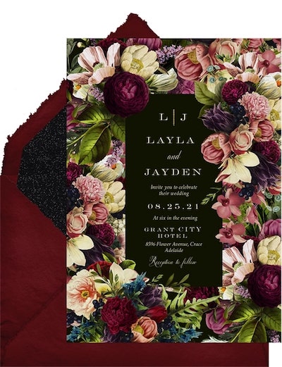 Whimsical wedding: Blooming Botanical Garden Invitation