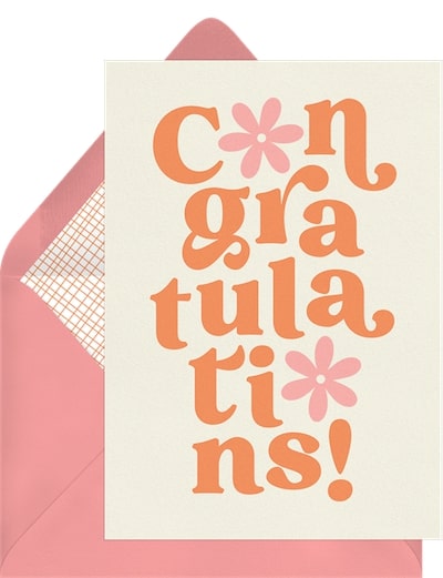 Blooming Congratulations Card