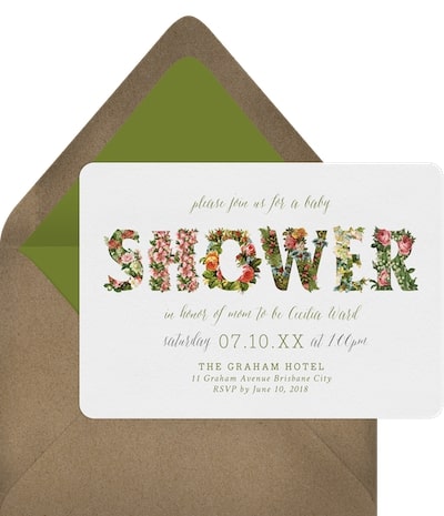 Blossoming Flowers Invitation