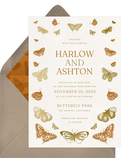 Boho Butterflies Invitation