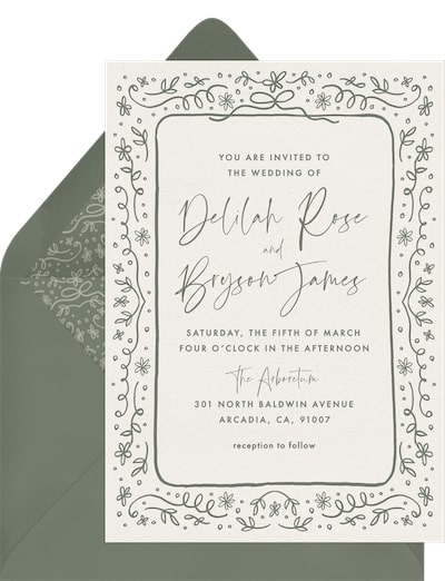 Boho Garden Whimsy Invitation
