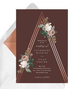 Affordable wedding invitations: Boho Triangle Invitation