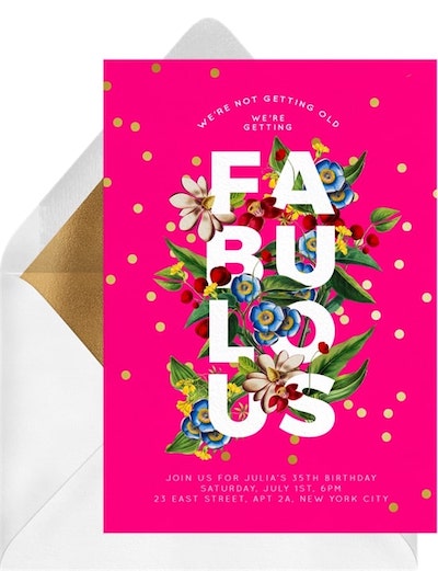 Bold And Fabulous Invitation