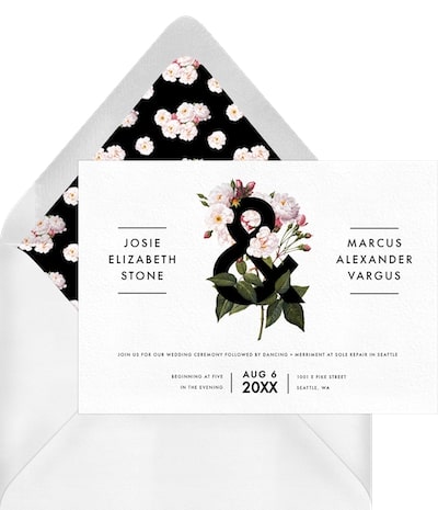 Bold Botanical Invitation