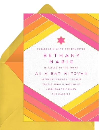 Bold Diagonal Invitation