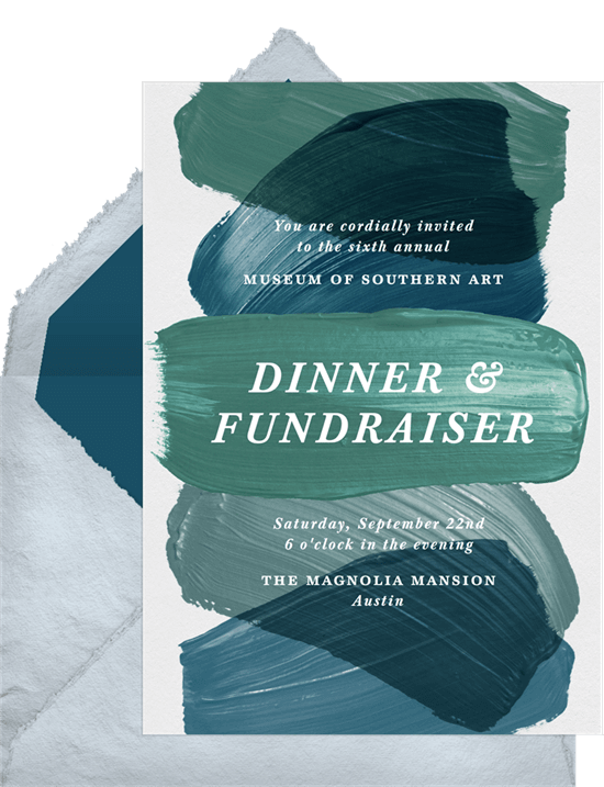 Bold Paint Strokes Invitation