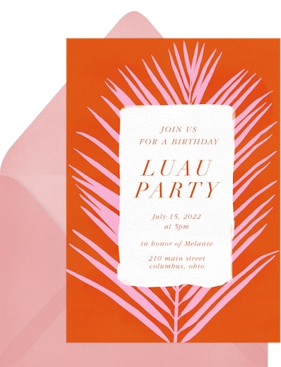 Bold Palm Frond Invitation