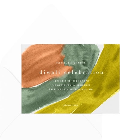 Diwali wishes: Bold Strokes Invitation