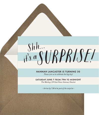 Bold Surprise Invitation