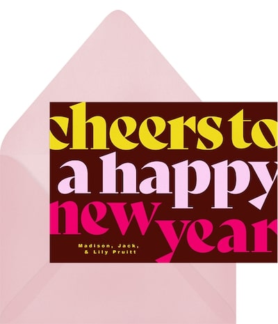 Happy New Year gift: Bold Wishes Card