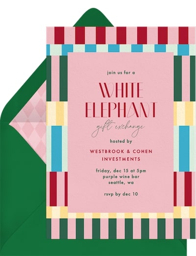 Bold Wrapping Paper Invitation