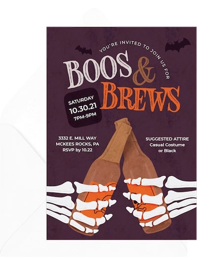 Boos & Brews Invitation