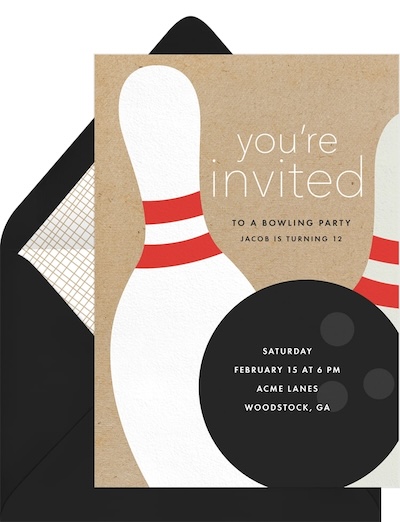 Bowling Party Invitation