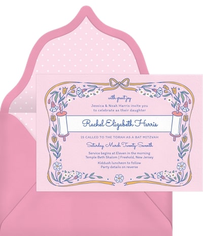 Bows & Blossoms Invitation