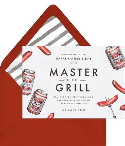 Ideas for Father’s Day: Brews and Brats Card