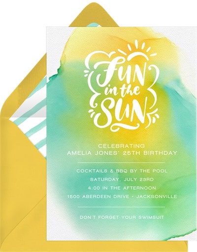 Bright Splashes Invitation