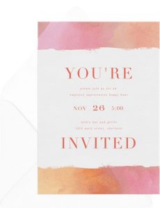 Bright Watercolor Invitation