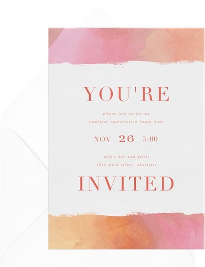 Bright Watercolor Invitation
