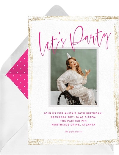 60th birthday invitations: Brushed Edges Invitation