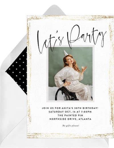 Brushed Edges Invitation