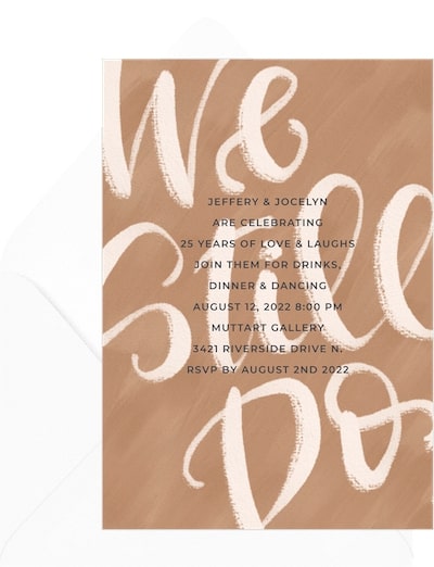 Brushy We Still Do Invitation