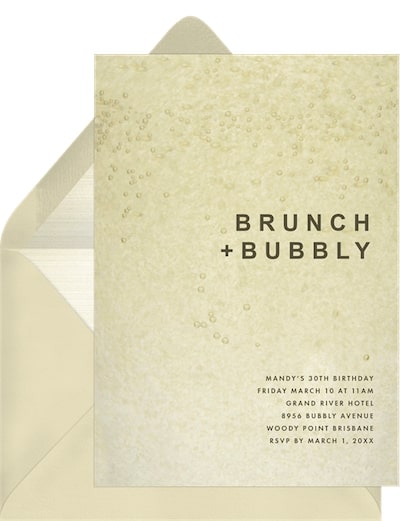 Bubbly Invitation