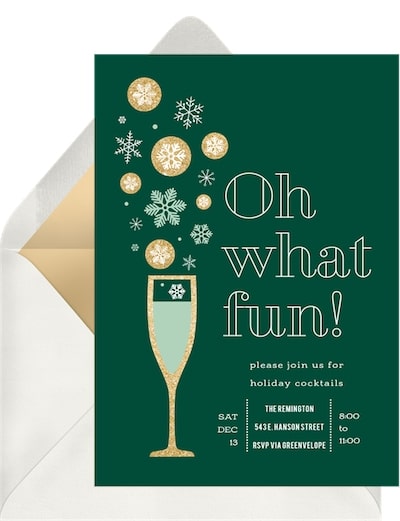 Bubbly and Snow Invitation
