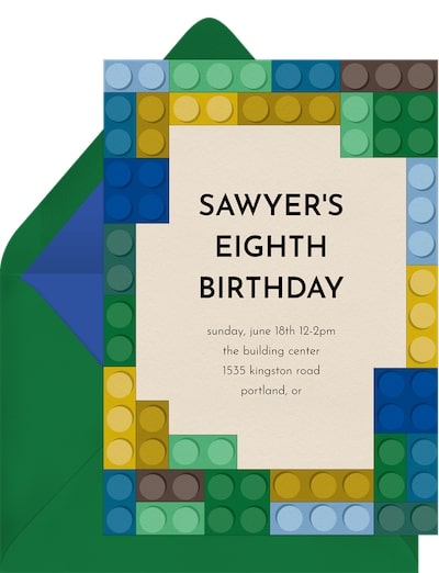 Building Blocks Invitation