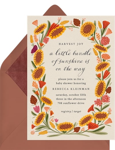 Bundle of Sunshine Invitation