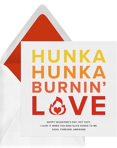 Burnin' Love Card