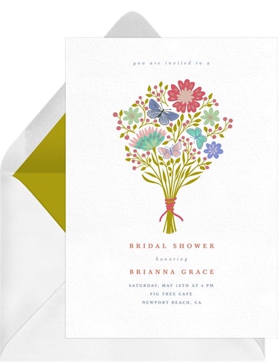 Butterfly Bouquet Invitation