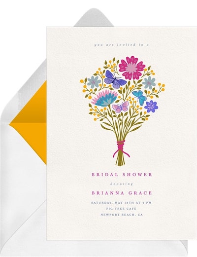Butterfly Bouquet Invitation