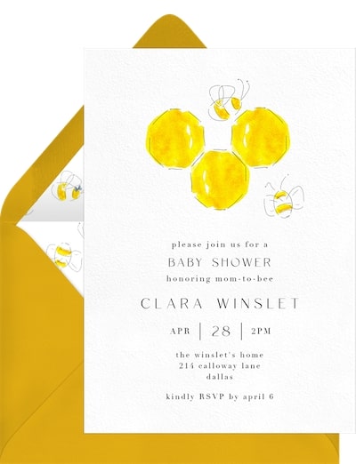 Buzzing Bees Invitation