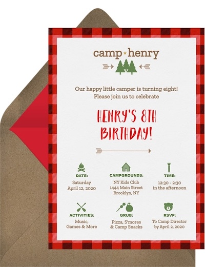 Camp Fun Invitation