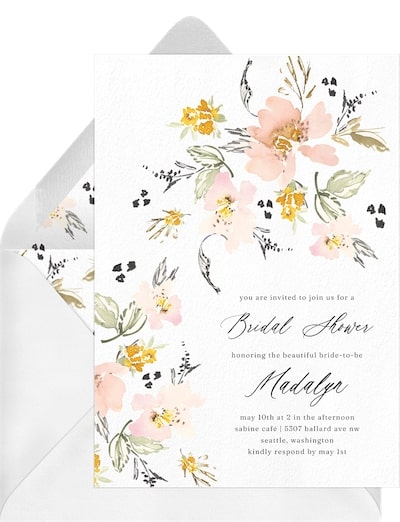 Cascading Florals Invitation