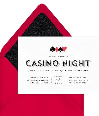 Casino Night Invitation