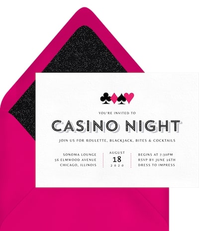 Casino Night Invitation