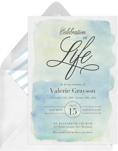 Celebration of life invitations: Celebrate Life Invitation