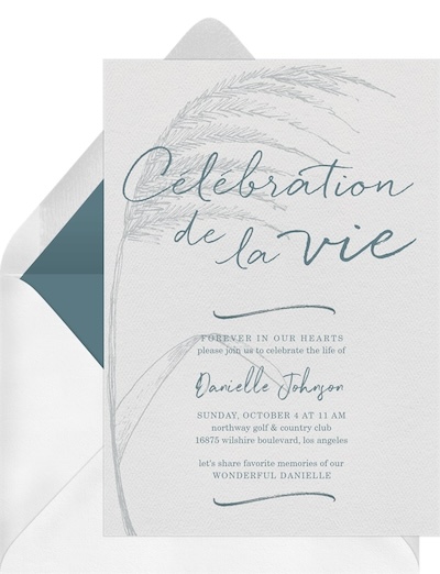 Celebration De La Vie Announcement