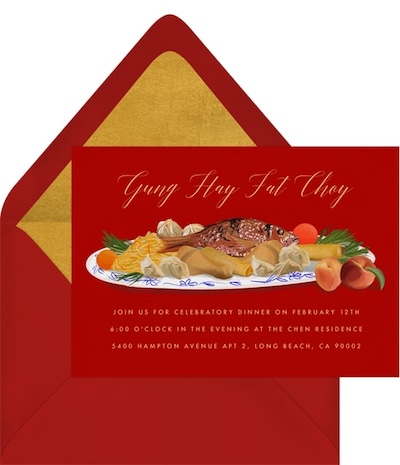 Celebratory Meal Invitation