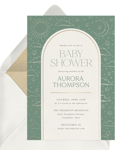 Celestial Shimmer Invitation