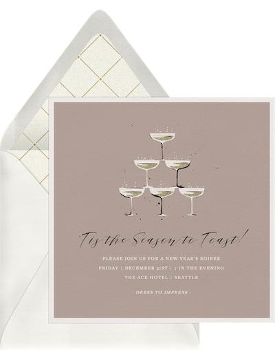 Champagne Tier Invitation
