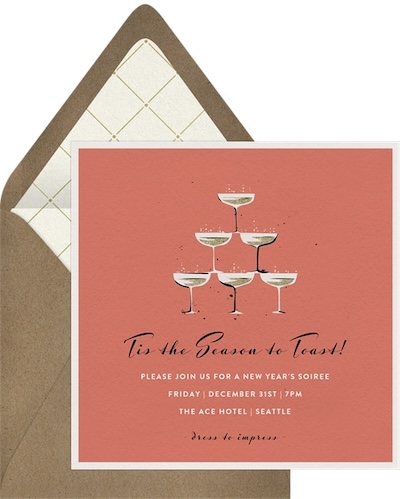 Champagne Tier Invitation