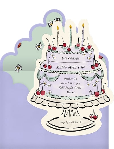 Charming Cake Invitation