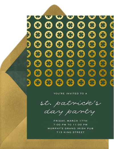 Cheery Clovers Invitation