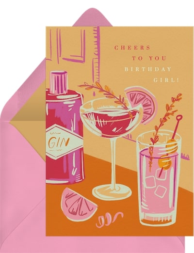 Cheery Cocktails Card