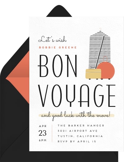 Chic Luggage Invitation