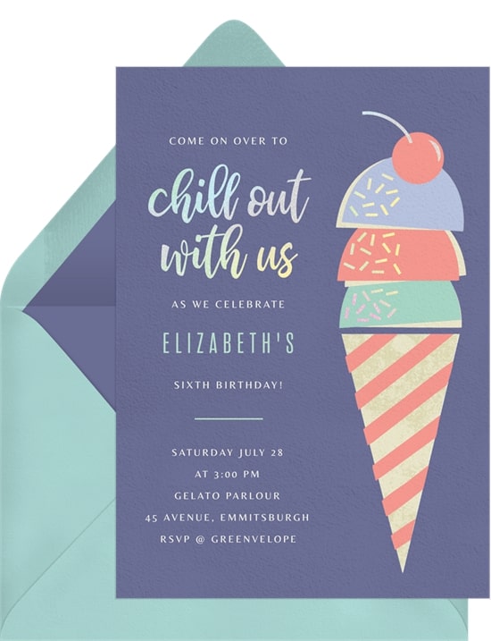 Ice cream party: Chill Out Invitation