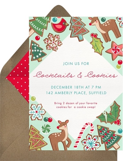 Christmas Cookies Galore Invitation