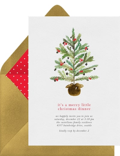 Christmas Sapling Invitation